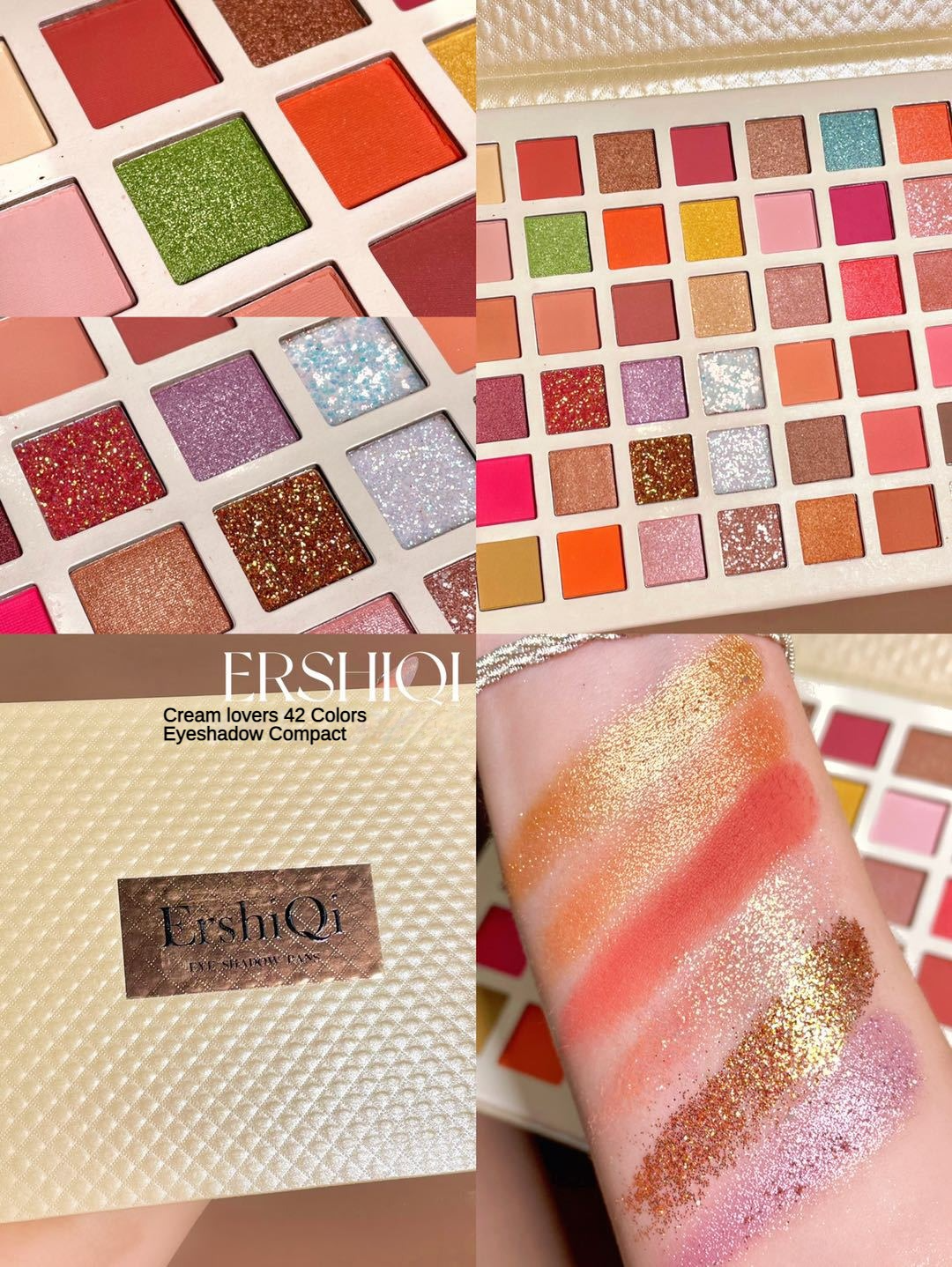 Forty-two-color cream lovers eyeshadow palette matte pearlescent sequins fine shimmer brighten all-match eyeshadow